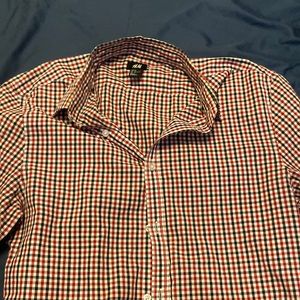 Red white and blue plaid H&M shirt
